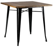 Mesa Torix Quadrada Madeira Natural 80 cm - Preto