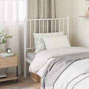 vidaXL Cabeceira de cama 75 cm metal branco