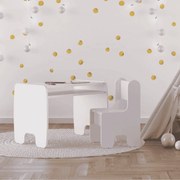 Conjunto de mesa e cadeira para crianças - Branco