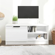 vidaXL Móvel para TV 80x35x36,5 cm madeira processada branco brilhante
