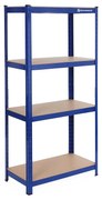 Estante de aço resistente para utilização intensiva em armazém | SONGMICS | 160 x 80 x 40 cm | azul | GLR44Q.