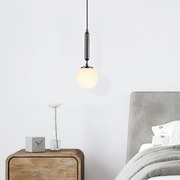 Candeeiro Suspenso King – Preto e Branco – 15 x 15 x 49 cm