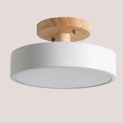 Plafon De Teto Led Em Aço Zico Branco - Sklum