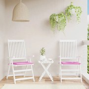 vidaXL Almofadões p/ cadeira 2pcs 40x40x4cm tecido rosa