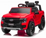 Carro elétrico para Crianças 12V Ford Ranger LIFT Assento de couro, Rodas de EVA Vermelho