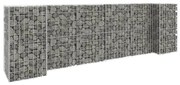 vidaXL Gabião em forma de H fio de aço 260x40x80 cm