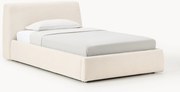 Cama de solteiro estofada com arrumação Cloud