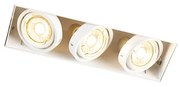 Foco embutido branco rotativo e inclinável sem moldura 3 luzes - Oneon Design,Moderno