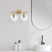 Candeeiro de Parede Roe – Dourado Brilhante – 36 x 24 x 16 cm