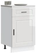 Armário base cozinha Porto derivados madeira branco brilhante