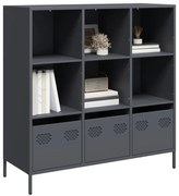 vidaXL Aparador alto 101,5x39x103,5 cm aço antracite