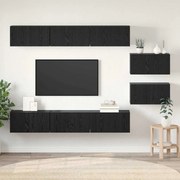 vidaXL Conjunto de móvel de TV 8 pcs Carvalho preto 60 x 30 x 30.5 cm