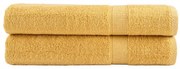 vidaXL Toalhas de sauna premium SOLUND 2pcs 80x200cm 600 gsm dourado