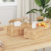 vidaXL Capas de Caixa de Papel Toalha 2 pcs Jacinto de água Natural