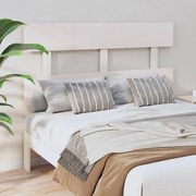 vidaXL Cabeceira de cama 124x3x81 cm pinho maciço branco