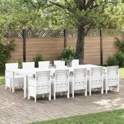 vidaXL Conjunto de Jantar para Jardim 11 pcs Branco Grande