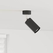 vidaXL Foco de Teto 1 Via Ajustável Preto GU10
