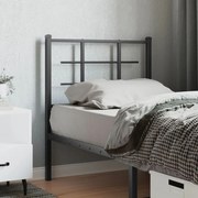 vidaXL Cabeceira de cama 75 cm metal preto