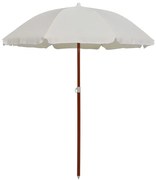 vidaXL Guarda-sol de jardim com poste de aço 180 cm cor areia