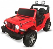 Carro eletrico crianças Jeep Wrangler Rubicon 12V Ecrã MP4 Vermelho