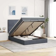 vidaXL Estrutura de cama otomana colchões 140x200 cm cinzento escuro