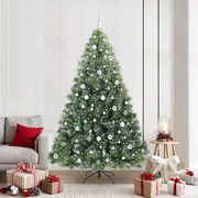 vidaXL Árvore de Natal Artificial com 300 LEDs Verde 210 cm PE e PVC