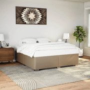 vidaXL Estrutura de cama 200x200 cm couro artificial cappuccino