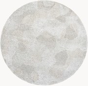 Tapete redondo lavável em jacquard para interior e exterior Coral