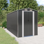 vidaXL Abrigo de jardim 192x440x223 cm aço galvanizado antracite