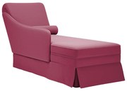 Chaise lounge c/ reforço/apoio de braços direito veludo