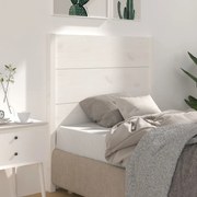 vidaXL Cabeceira de cama 81x4x100 cm pinho maciço branco