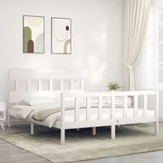 vidaXL Cama sem colchão 160x200 cm madeira de pinho maciça branco