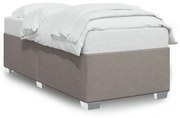 Estrutura de cama 100x200 cm tecido cinza-acastanhado