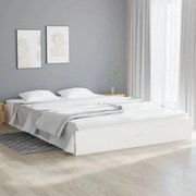 vidaXL Estrutura de cama 120x200 cm madeira maciça branco