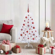 vidaXL Árvore de Natal Articulada Artificial Branco 120 cm PVC e Aço