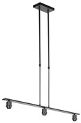 Candeeiro de suspensão preto sem abajur - Combi 3 Deluxe Moderno