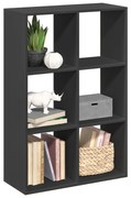 vidaXL Estante divisória 69,5x29x103,5 cm derivados de madeira preto