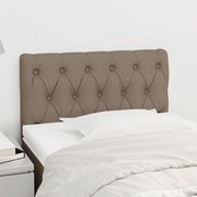 vidaXL Cabeceira de cama tecido 80x7x78/88 cm cinzento-acastanhado