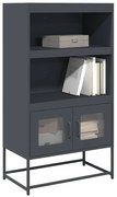 vidaXL Aparador alto 68x39x123 cm aço antracite