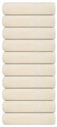 vidaXL Toalhas de banho FROGN 10 pcs 100x150 cm 360 g/m² creme