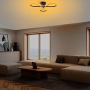 Candeeiro de Teto Damla – Preto – 68x14x68 cm