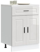 vidaXL Armário base cozinha Porto derivados madeira branco brilhante