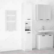 vidaXL Armário casa de banho 32x34x188,5 cm madeira processada branco