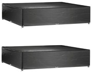 vidaXL Capas móveis de jardim 2 pcs 16 ilhós 240x240x55 cm retangular