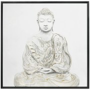 HOMCOM Pintura Lona Buda 83x83cm Textura Dourada Impressão Artística Quadro Parede Decoração Casa Estilo Moderno Multicor | Aosom Portugal