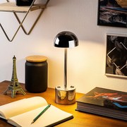 Candeeiro de Mesa Sept – Cromado – Diâmetro 10 cm Altura 29 cm