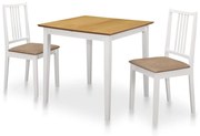 3 pcs conjunto de jantar MDF branco