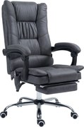 Vinsetto Cadeira de massagem para escritório com função de massagem, incl. apoio para os pés, altura ajustável, 64 cm x 70 cm x 118 cm, Preto | Aosom Portugal