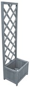 vidaXL Vaso com treliça 40x30x135 cm madeira de abeto maciça