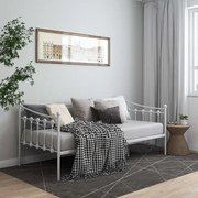 vidaXL Sofá-cama 90x200 cm metal branco